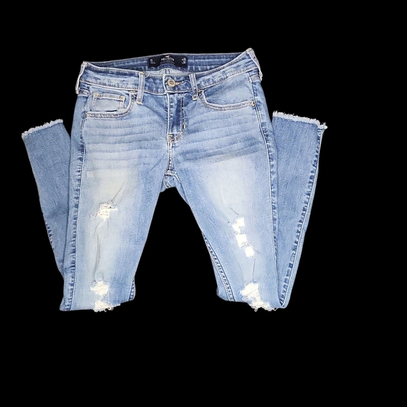 Hollister Low Rise Super Skinny Jean Distressed Front size 25/28 - Picture 5 of 6